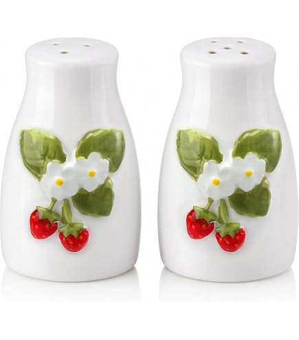 Amazon.com: Strawberry Salt and Pepper Shakers Set - Small and